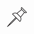 © Kamran - Push pin attach note reminder icon vector sign
