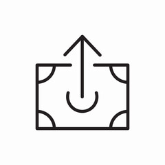 Poster - Upload arrow data transfer cloud icon vector sign
