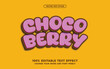 © Haqqani Slab - Choco Berry: Biscuit snack creamy style design. Fully editable text effects. Bold and colorful