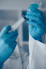 Aufkleber - A dedicated scientist performs a meticulous lab experiment with test tubes, aiming to contribute to groundbreaking discoveries in biotechnology and healthcare for innovative solutions