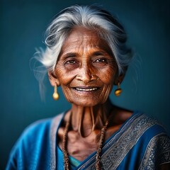 Wall Mural - beautiful elderly senior asian woman smiling portrait