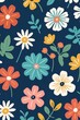 © Ai stock - seamless floral pattern