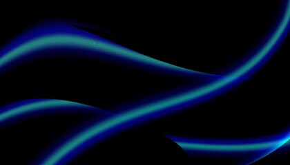 Poster - beautiful abstract wave technology black background with blue light digital effect corporate concept