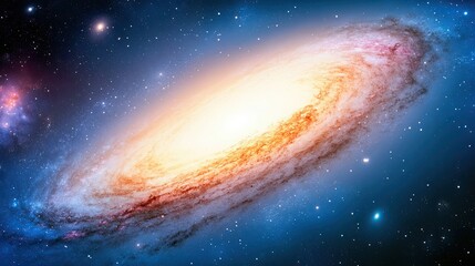 Poster - Journey Through a Radiant Galaxy in a Closed Universe Filled With Vibrant Cosmic Colors