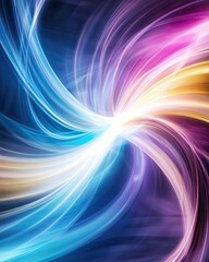 Poster - Quantum Battle Peace Emerges in Radiant Waves of Light and Color