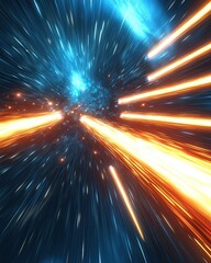 Poster - Quantum Battle Ignites in Brilliant Colors on the Brink of a New Era