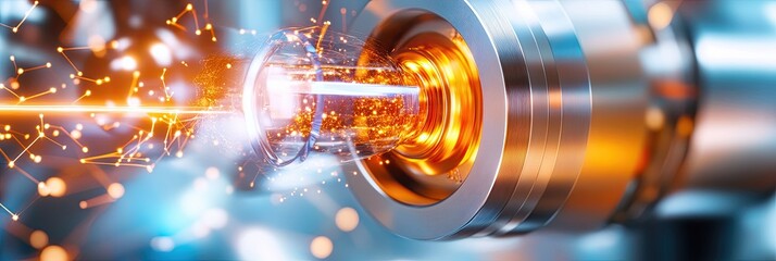 Aufkleber - Innovative Quantum Computer Technology Showcasing Advanced Components and Intricate Design Elements