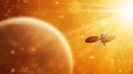 Aufkleber - Discovering the Secrets of the Largest Satellite in the Solar System Under a Glowing Sun
