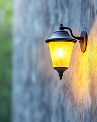 Aufkleber - Soft Glow Illuminating the Evening Wall as Night Falls Gently Over the Landscape