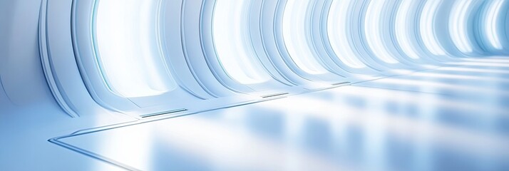 Aufkleber - Discover a Futuristic, Minimalistic Space With Backlighting and Sci-Fi Elements