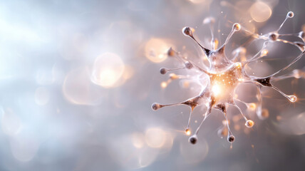 Poster - Abstract fractal art with glowing nodes representing connections and energy