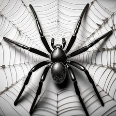 black and white spider