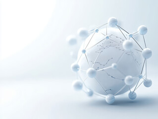 Wall Mural - dynamic glowing network visual with abstract globe design, symbolizing connectivity and technology