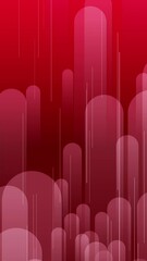 Poster - Red lines and shapes are moving from the bottom of a gradient abstract background, vertical composition. Loop animation footage for graphic design.