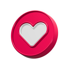 Poster - 3d heart icon symbol isolated 
