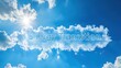 © Business Image - Energy transition concept with cloud typography in sunny blue sky for environmental awareness