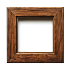 Aufkleber - Minimalist wooden picture frame presenting clean white border, ideal for displaying art prints or photographic work