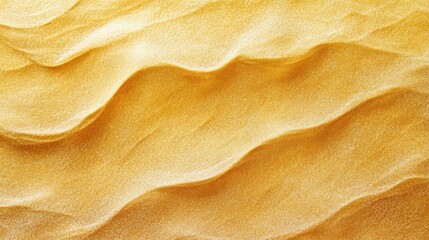 Poster - A close-up of smooth, undulating sand dunes in warm golden tones.