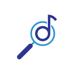 Fototapete - Search music symbol icon vector 