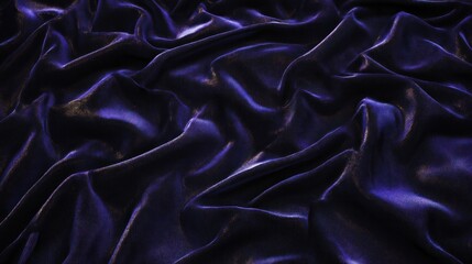 Poster - A close-up view of rich, deep purple fabric with soft, flowing folds.