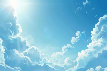 Wall Mural - soft smooth white clouds with pastel color of sky.for abstract background