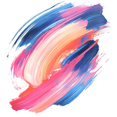 Fototapete - Vibrant paint strokes blending pink, blue, orange into dynamic abstract artwork splashing across transparent surface