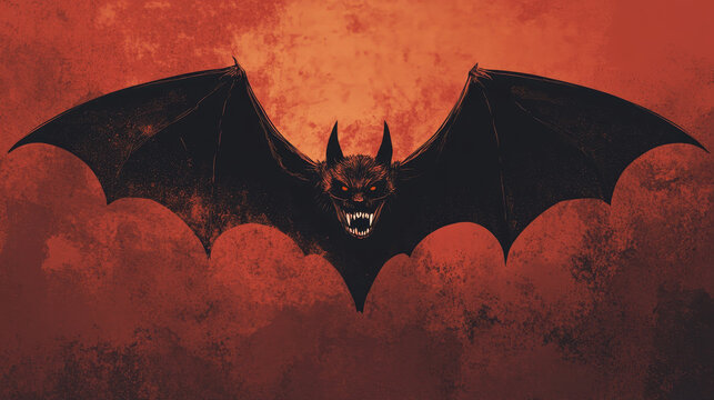 Halloween font, letter V bat with vampire monster teeth, vector cartoon horror alphabet type. Halloween font as spooky bat in shape of letter V, creepy scary boo creature for holiday typeface type