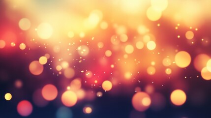 Poster - A dreamy background of soft bokeh lights in warm hues, creating a festive atmosphere.
