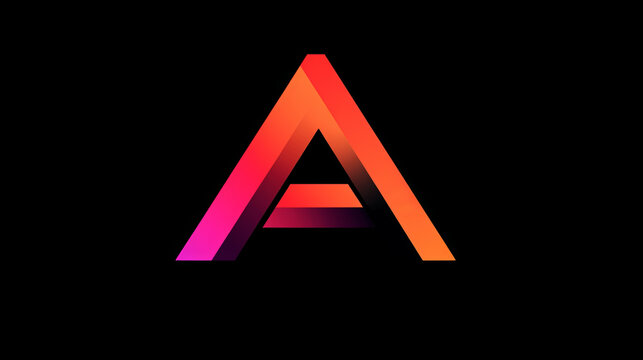 Set of alphabet symbols and icons of letter A, such logos. Rasterized version also available in gallery
