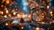 © Rafael - A clock striking midnight, signaling the arrival of 2025, surrounded by sparkling decorations. Capture the magical moment of the New Year