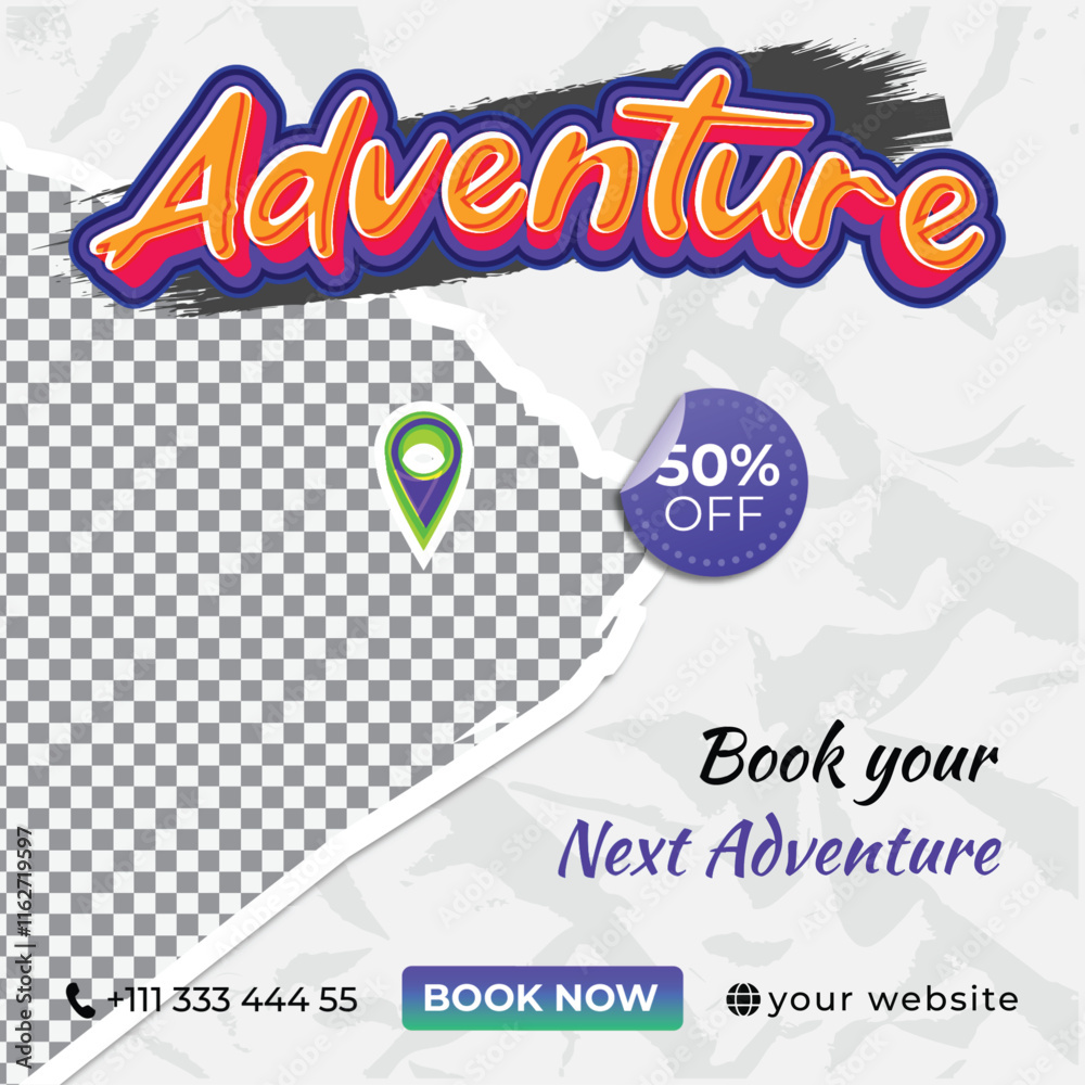 Adventure Tourism Social Media Banner Design for Travel Agency ...