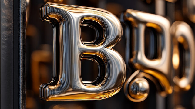 Set of alphabet symbols and elements of letter B - also as emblem, such a logo. Jpeg version also available in gallery