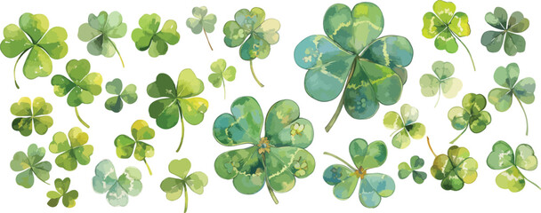 Poster - clover watercolor clipart