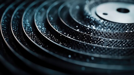 Poster - Close-up of a heat sink and fan module with metallic textures visible in fine detail, 8k, realistic, full ultra HD, high resolution, cinematic photography