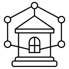 Fototapete - Abstract Knowledge Network Vector Graphics