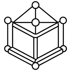 Fototapete - Abstract Knowledge Network Vector Graphics