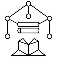 Fototapete - Abstract Knowledge Network Vector Graphics