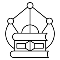Fototapete - Abstract Knowledge Network Vector Graphics