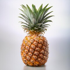 Wall Mural - pineapple on a white background