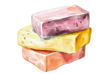 Poster - Three soap bars arranged vertically