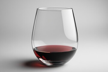 Poster - A glass of red wine sits on a table, ready to be enjoyed