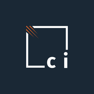 initial monogram logo with square style design.