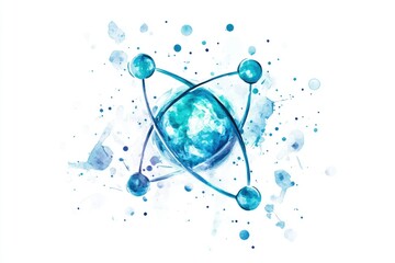 Poster - A close-up shot of a blue and green object with intricate details