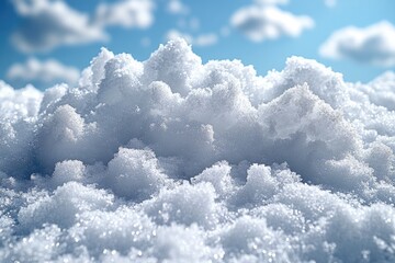 Sticker - A snow-covered ground with a pile of snow sitting on top, perfect for winter scenes or seasonal decorations