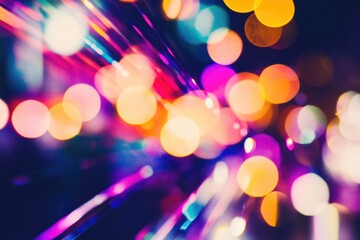 Aufkleber - A blurry image of a light installation with many lights