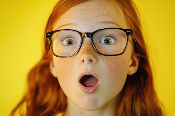 Poster - A close-up view of a person wearing glasses