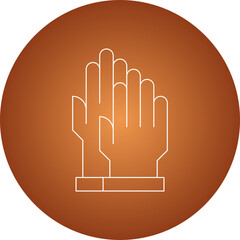 Wall Mural - Gloves icon single vector illustration