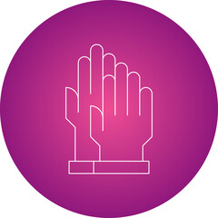 Wall Mural - Gloves icon single vector illustration