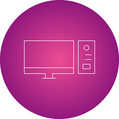 Wall Mural - Computer icon single vector illustration