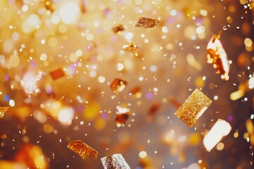Poster - A colorful celebration with confetti falling from above